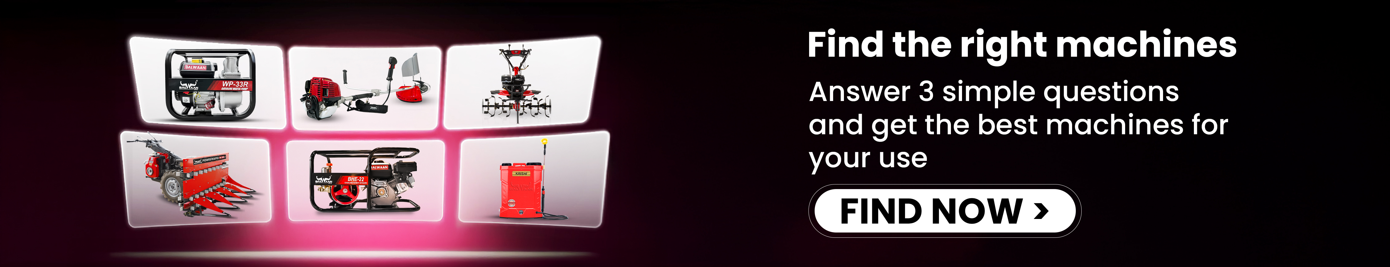 Find the right machines